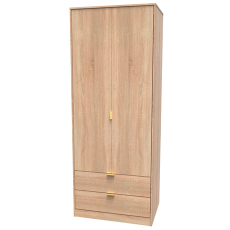 Linear 2 Door 2 Drawer Wardrobe - Welcome Furniture