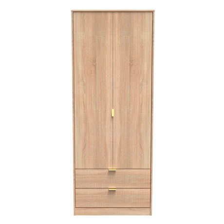 Linear 2 Door 2 Drawer Wardrobe - Welcome Furniture