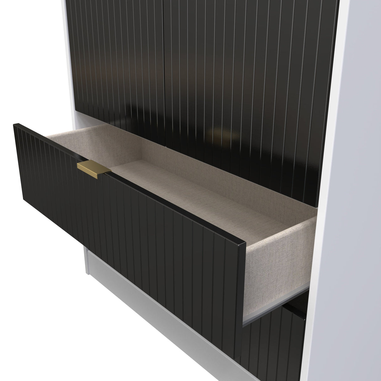 Linear 2 Door 2 Drawer Wardrobe - Welcome Furniture