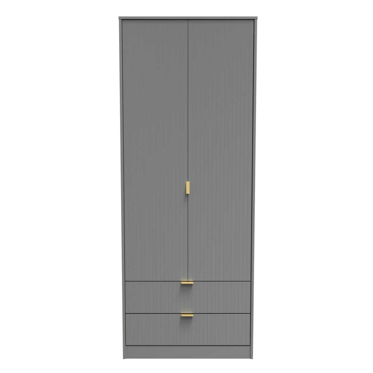 Linear 2 Door 2 Drawer Wardrobe - Welcome Furniture