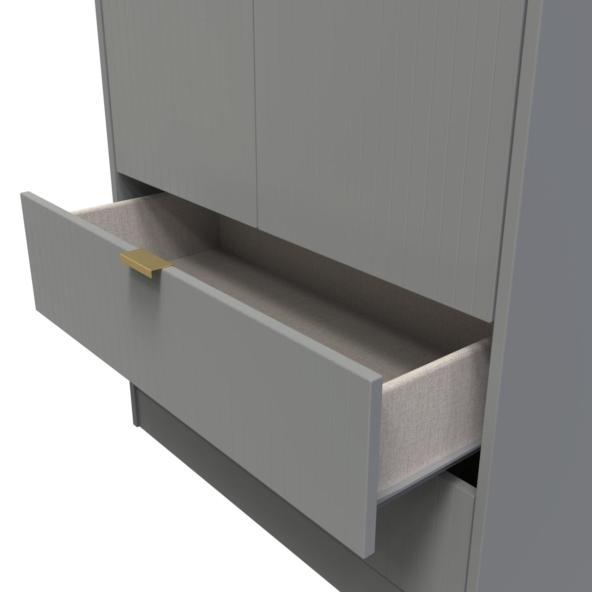Linear 2 Door 2 Drawer Wardrobe - Welcome Furniture