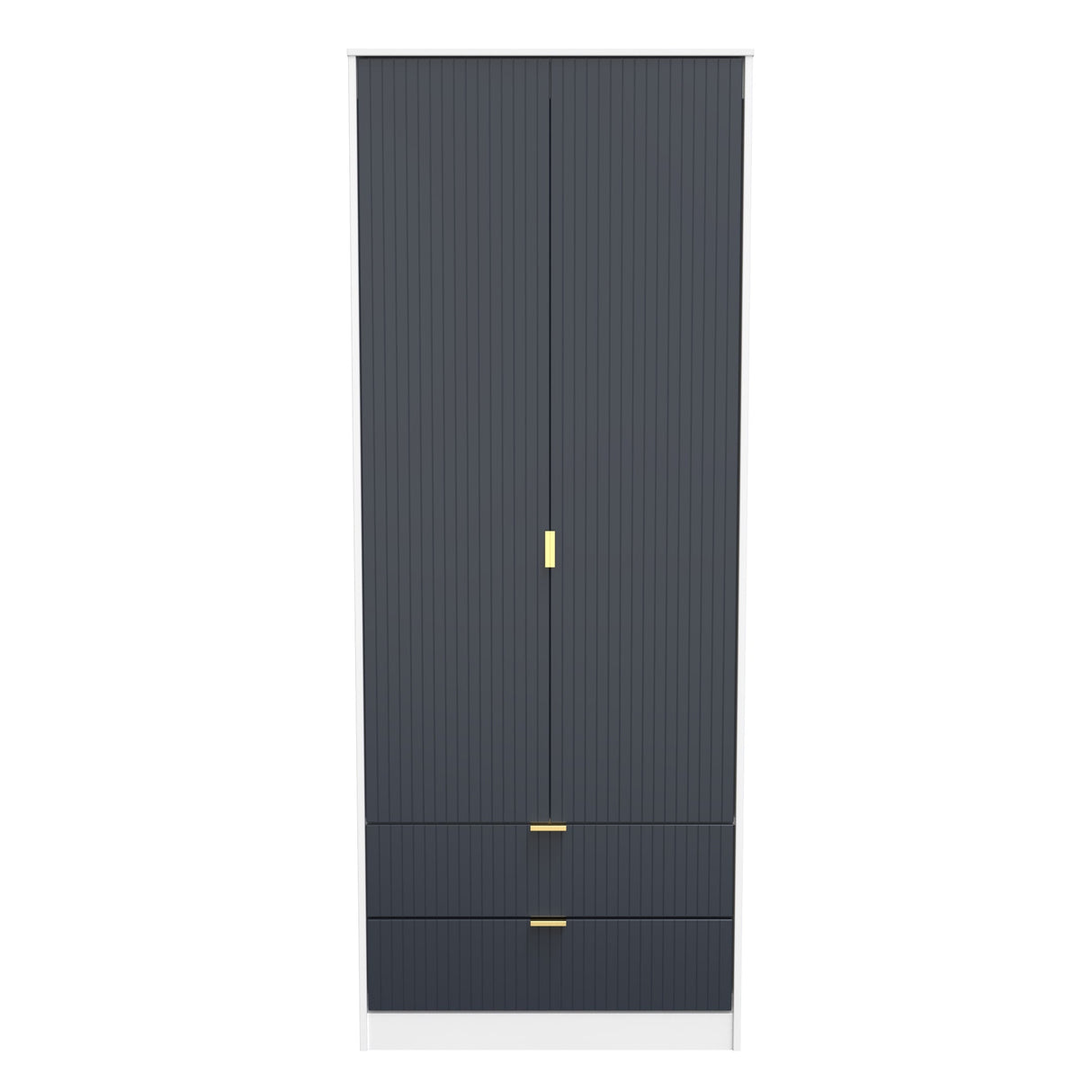 Linear 2 Door 2 Drawer Wardrobe - Welcome Furniture