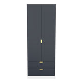 Linear 2 Door 2 Drawer Wardrobe - Welcome Furniture