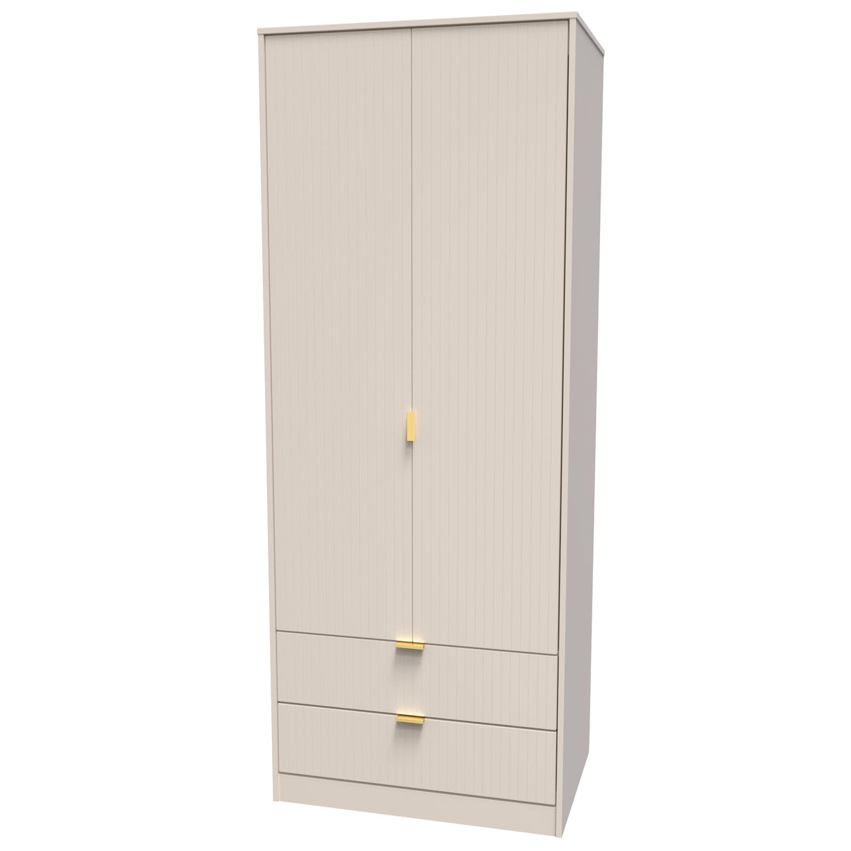 Linear 2 Door 2 Drawer Wardrobe - Welcome Furniture