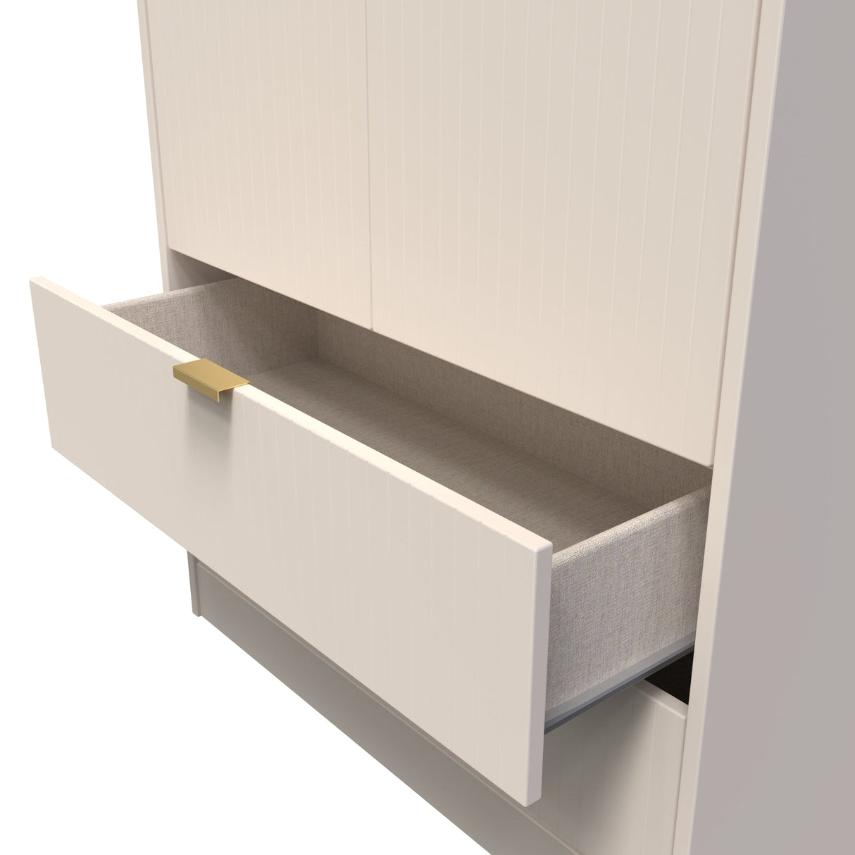 Linear 2 Door 2 Drawer Wardrobe - Welcome Furniture