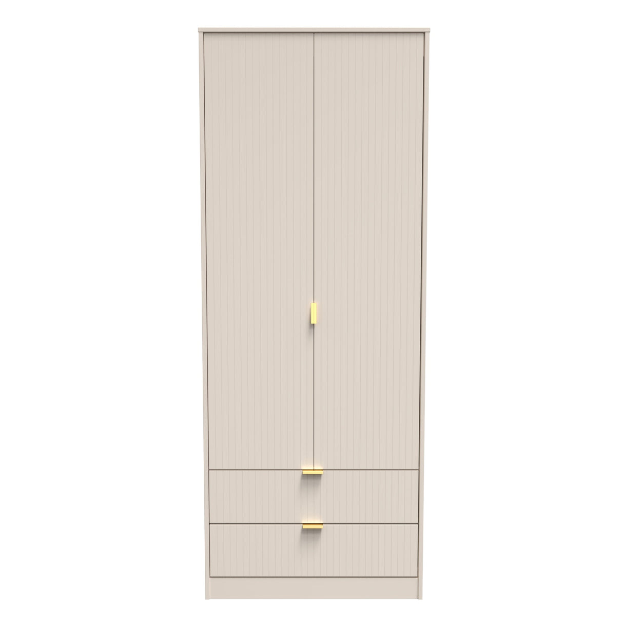 Linear 2 Door 2 Drawer Wardrobe - Welcome Furniture