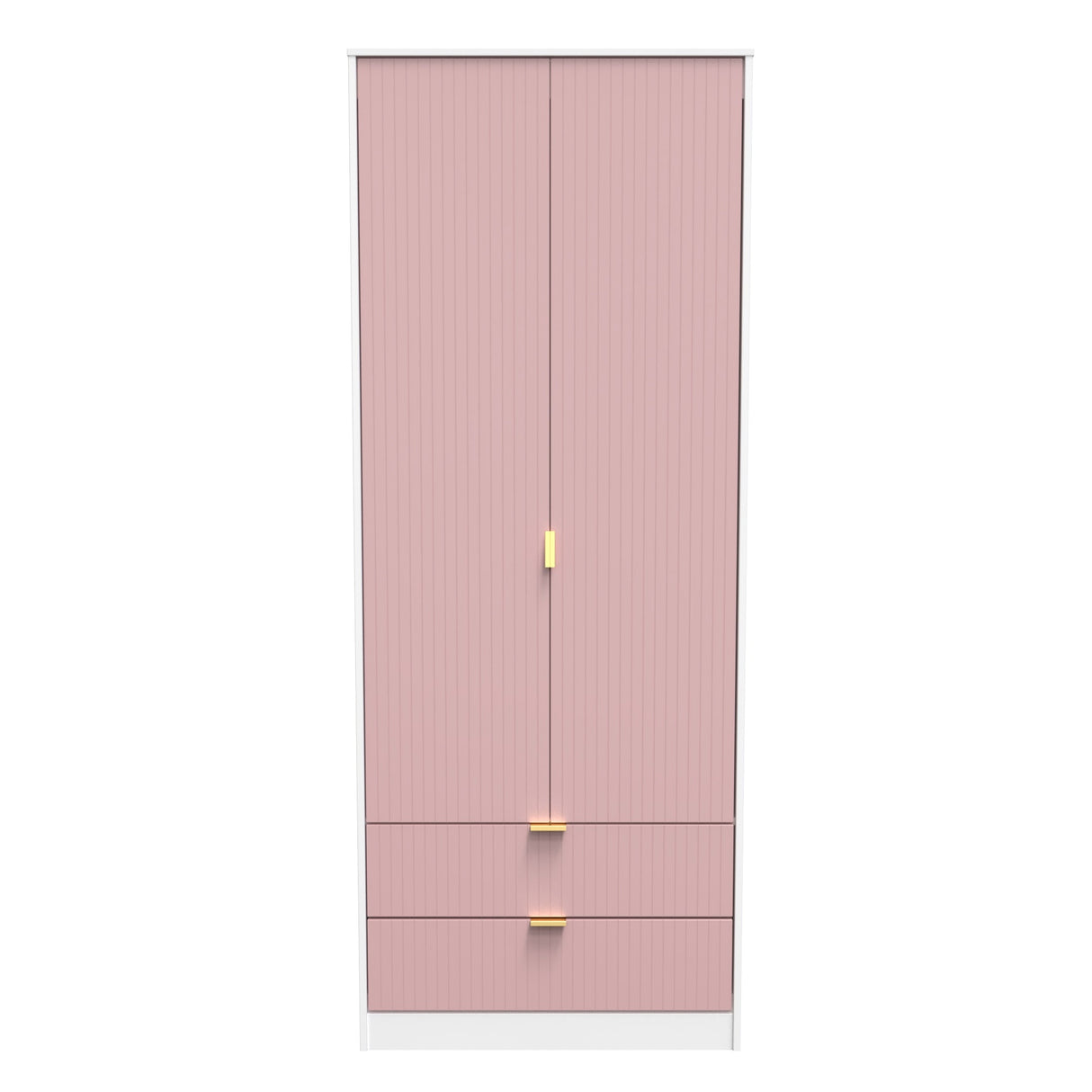 Linear 2 Door 2 Drawer Wardrobe - Welcome Furniture