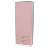 Linear 2 Door 2 Drawer Wardrobe - Welcome Furniture