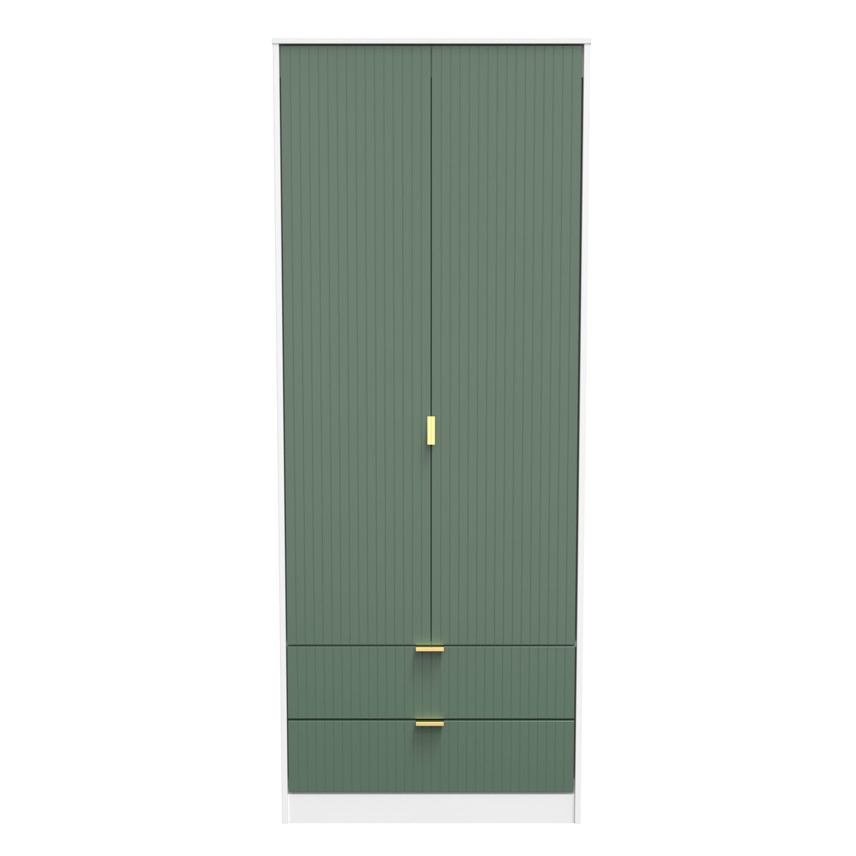 Linear 2 Door 2 Drawer Wardrobe - Welcome Furniture