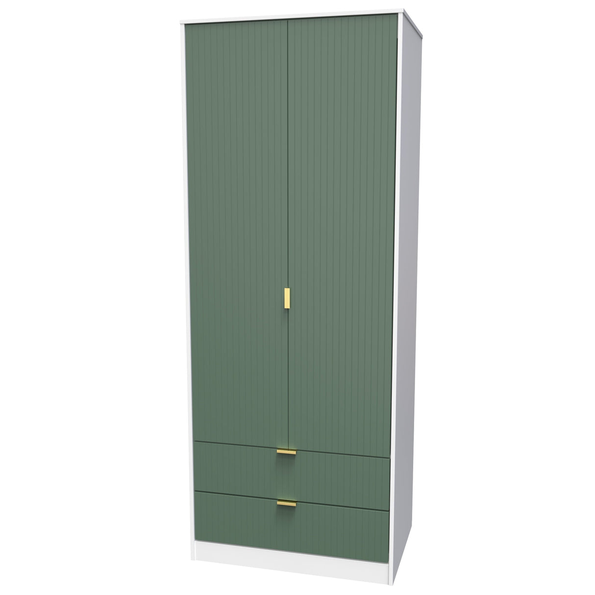 Linear 2 Door 2 Drawer Wardrobe - Welcome Furniture