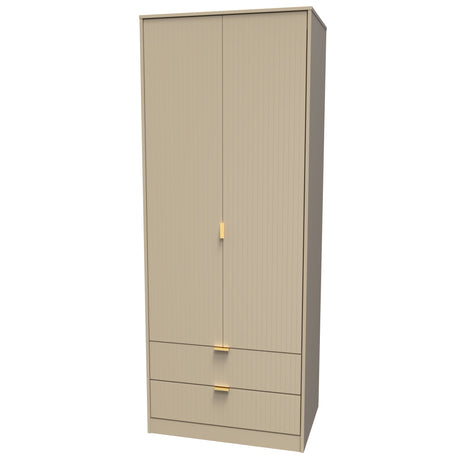 Linear 2 Door 2 Drawer Wardrobe - Welcome Furniture