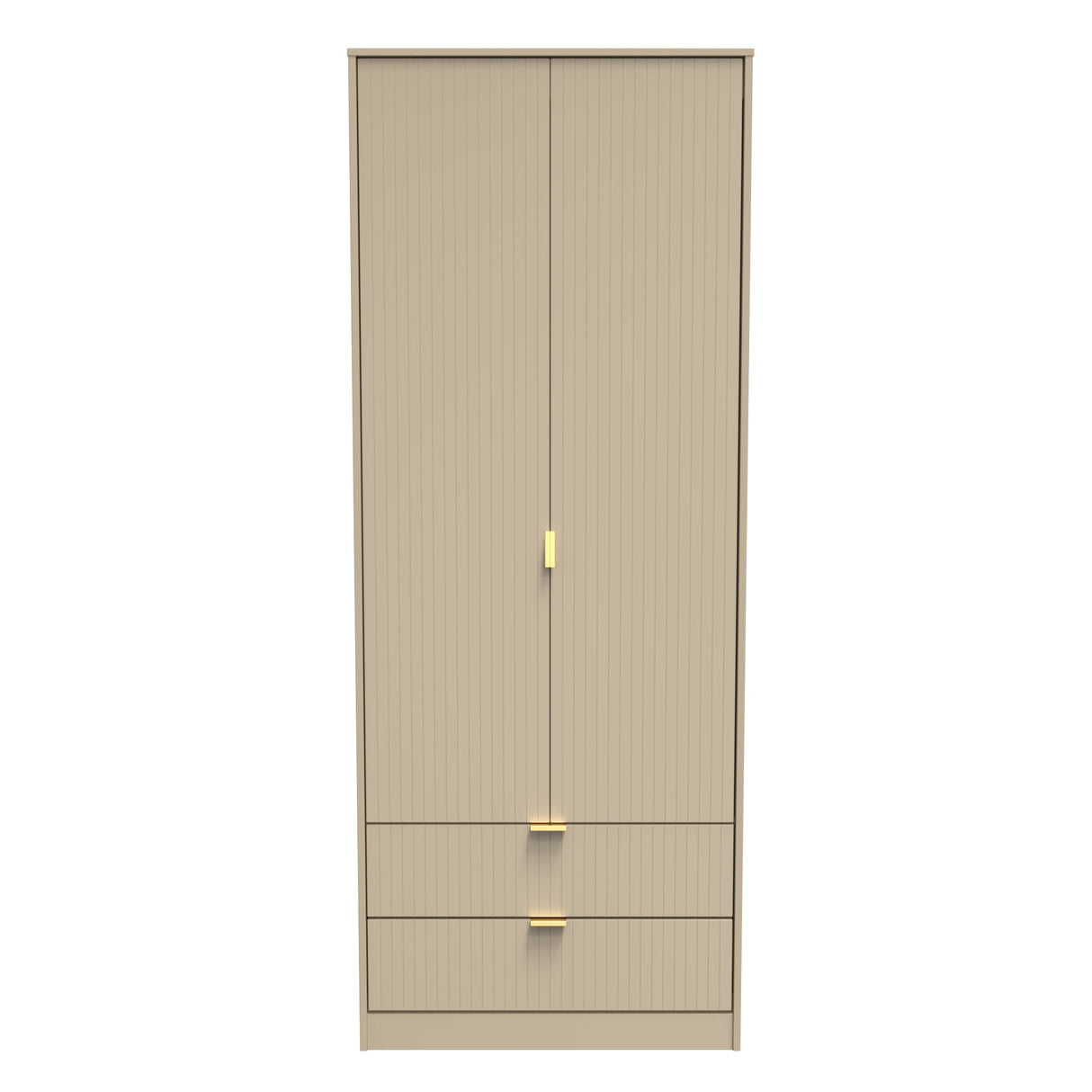 Linear 2 Door 2 Drawer Wardrobe - Welcome Furniture