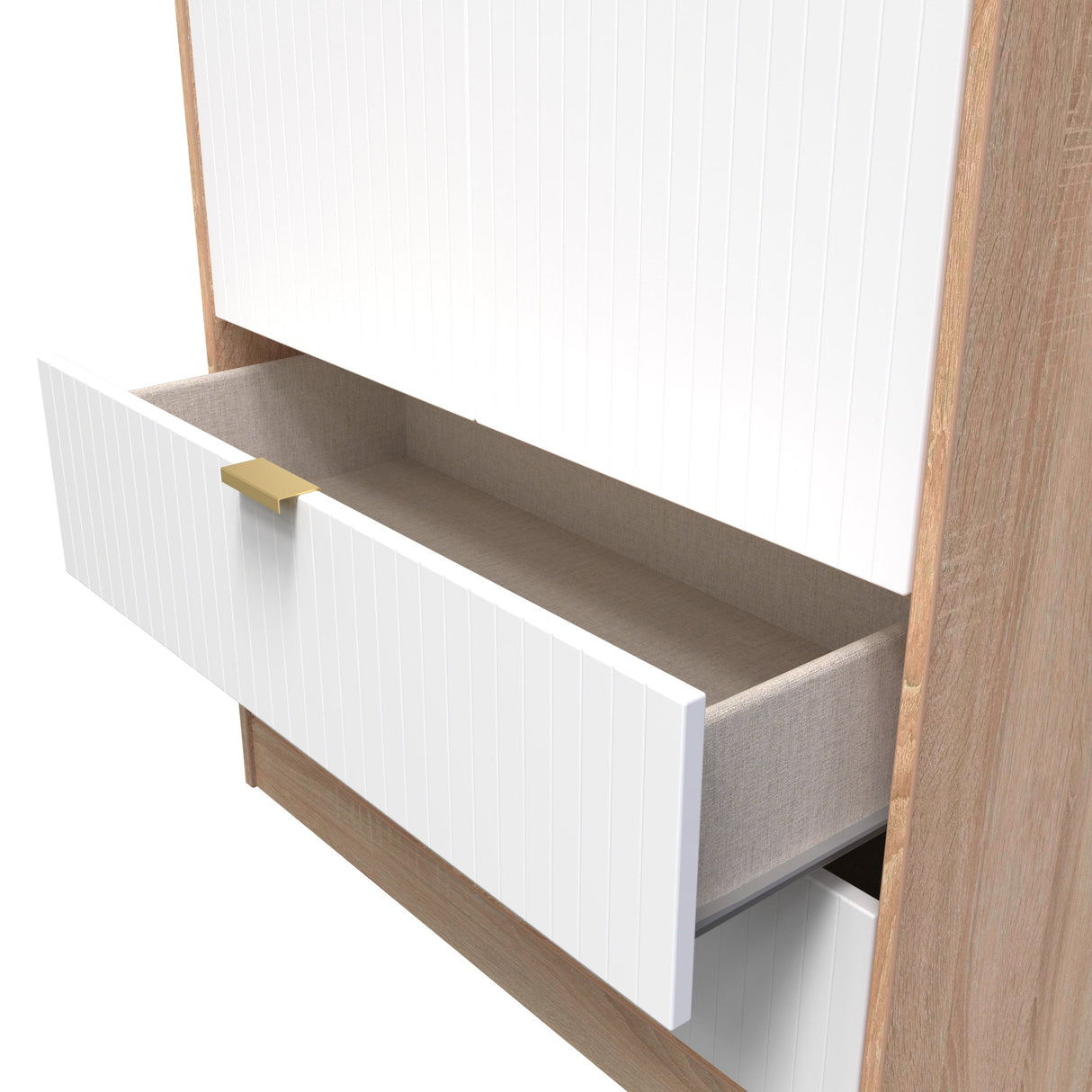 Linear 2 Door 2 Drawer Wardrobe - Welcome Furniture