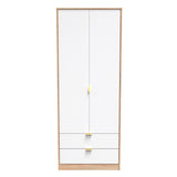 Linear 2 Door 2 Drawer Wardrobe - Welcome Furniture