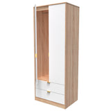 Linear 2 Door 2 Drawer Wardrobe - Welcome Furniture