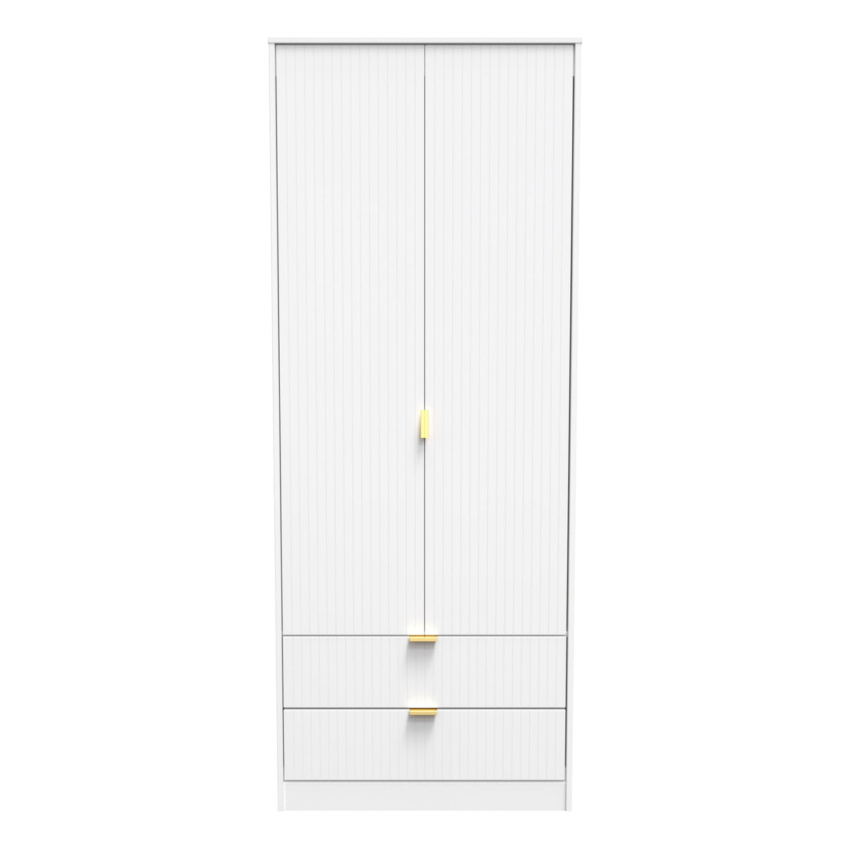 Linear 2 Door 2 Drawer Wardrobe - Welcome Furniture