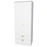 Linear 2 Door 2 Drawer Wardrobe - Welcome Furniture
