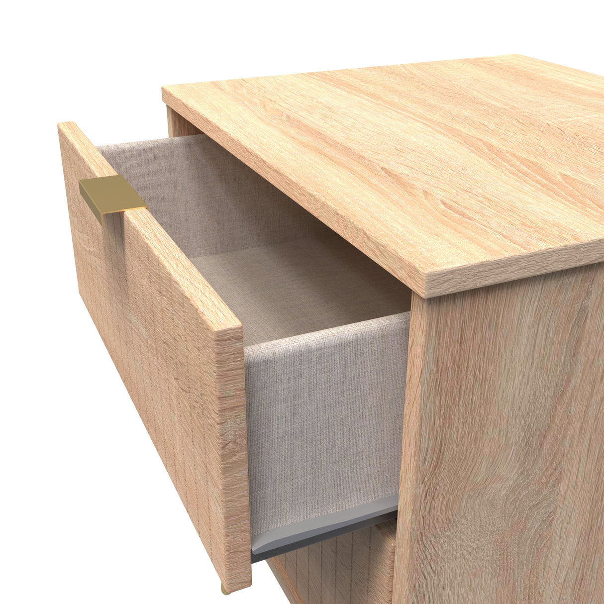 Linear 2 Drawer Bedside Cabinet with Hairpin Legs - Welcome Furniture