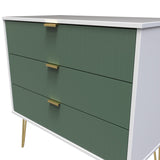 Linear 3 Drawer Chest with Gold Hairpin Legs - Welcome Furniture