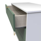 Linear 3 Drawer Chest with Gold Hairpin Legs - Welcome Furniture