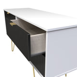 Linear 4 Drawer Bed Box with Gold Hairpin Legs - Welcome Furniture