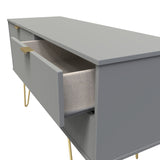 Linear 4 Drawer Bed Box with Gold Hairpin Legs - Welcome Furniture
