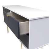 Linear 4 Drawer Bed Box with Gold Hairpin Legs - Welcome Furniture
