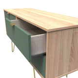 Linear 4 Drawer Bed Box with Gold Hairpin Legs - Welcome Furniture
