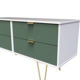 Linear 4 Drawer Bed Box with Gold Hairpin Legs - Welcome Furniture