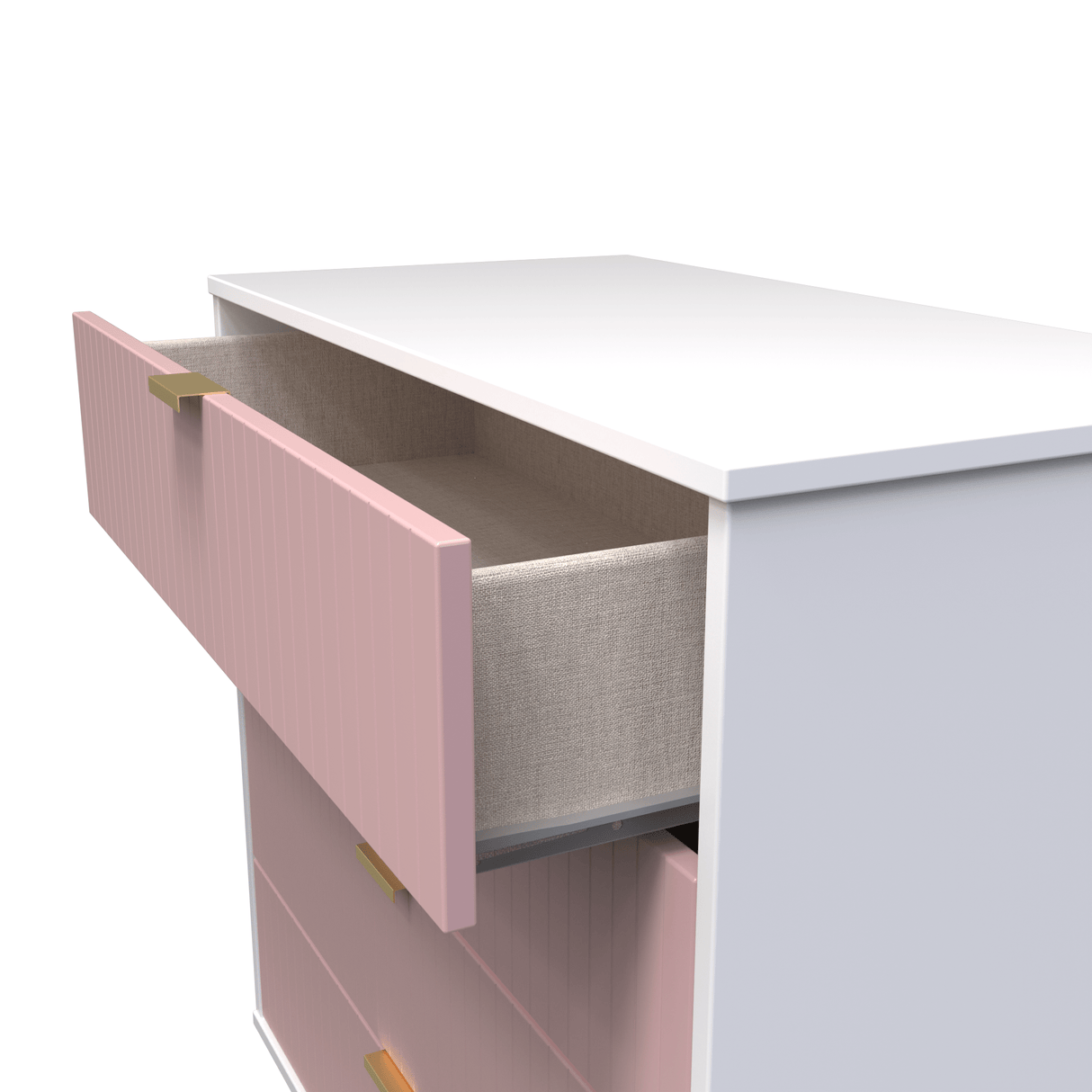 Linear 4 Drawer Chest with Gold Hairpin Legs - Welcome Furniture