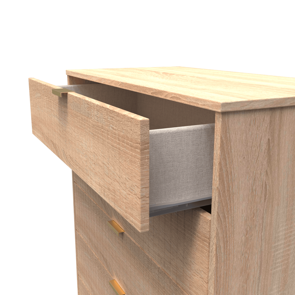Linear 5 Drawer Chest with Gold Hairpin Legs - Welcome Furniture
