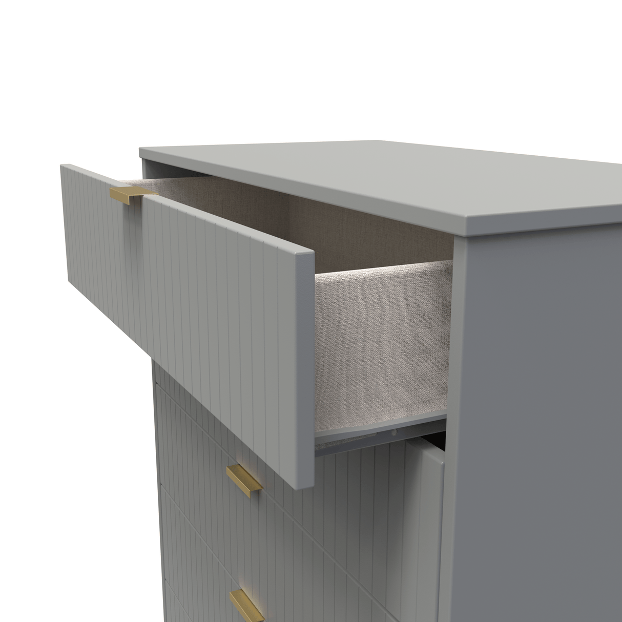 Linear 5 Drawer Chest with Gold Hairpin Legs - Welcome Furniture