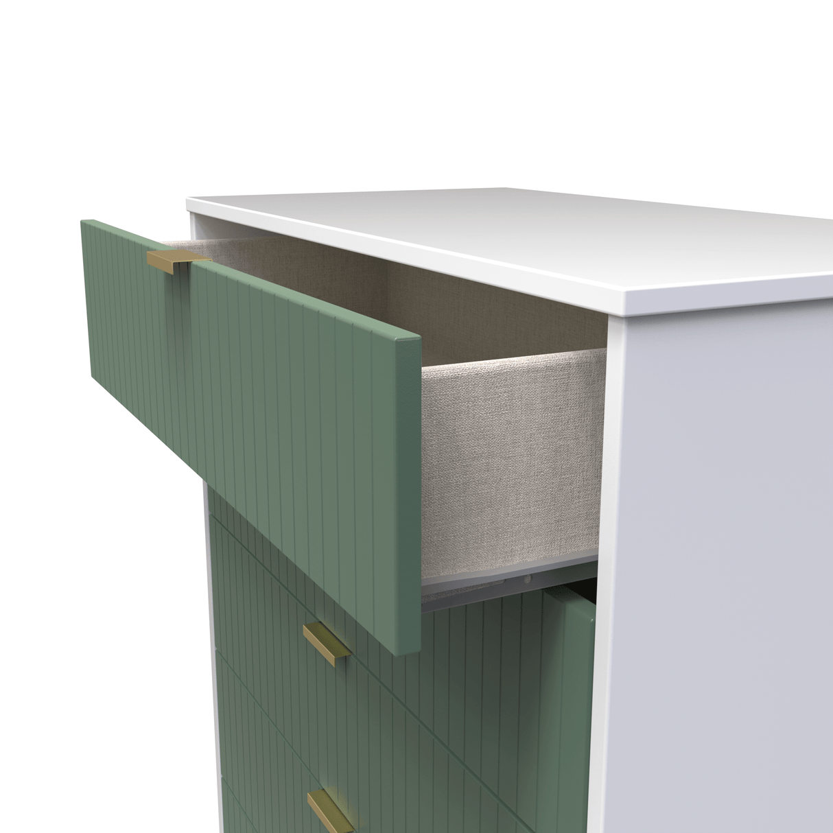 Linear 5 Drawer Chest with Gold Hairpin Legs - Welcome Furniture