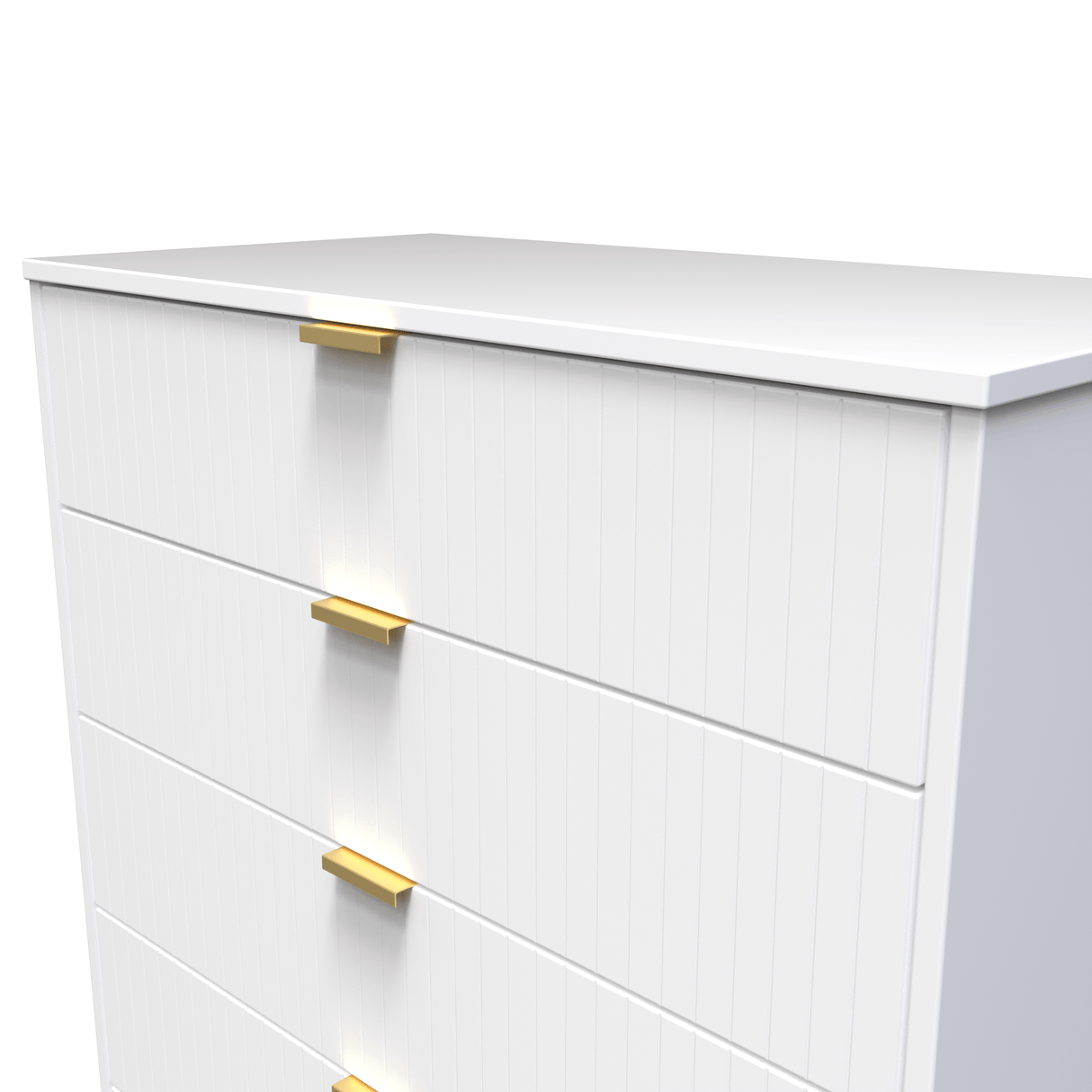 Linear 5 Drawer Chest with Gold Hairpin Legs - Welcome Furniture