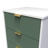 Linear 5 Drawer Narrow Chest with Gold Hairpin Legs - Welcome Furniture