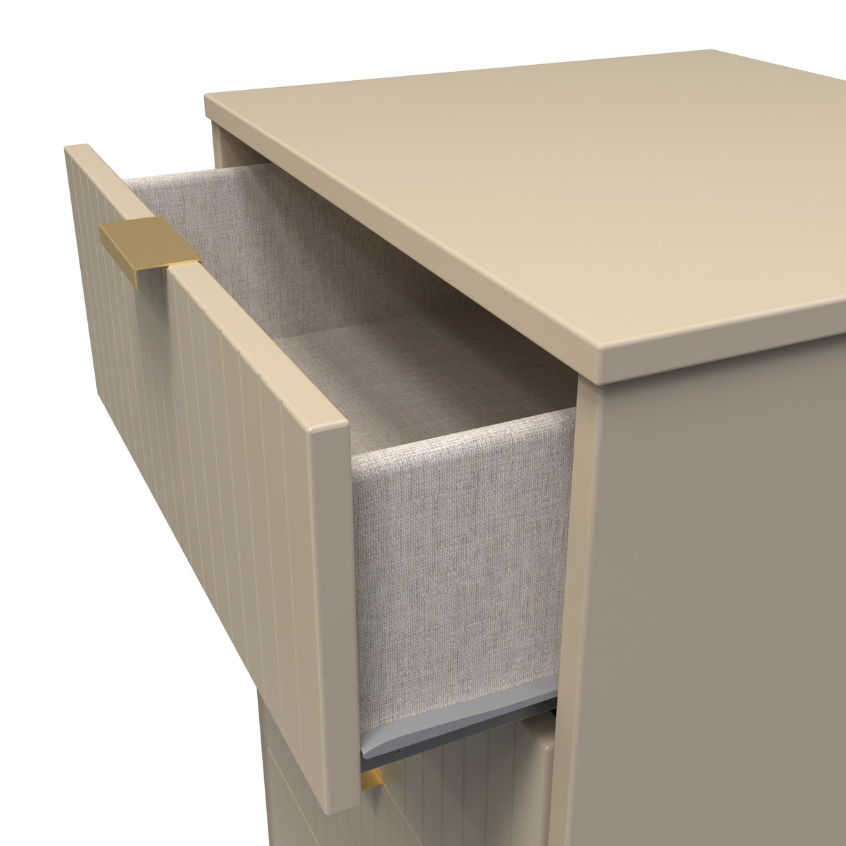 Linear 5 Drawer Narrow Chest with Gold Hairpin Legs - Welcome Furniture