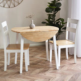 Linwood Round Dropleaf Extendable Dining Table - Julian Bowen
