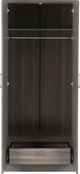 Lisbon 2 Door Double Wardrobe - Seconique