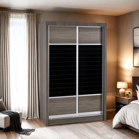 Lisbon 2 Door Sliding Double Wardrobe - Seconique