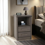Lisbon 2 Drawer 1 Shelf Bedside Table - Seconique
