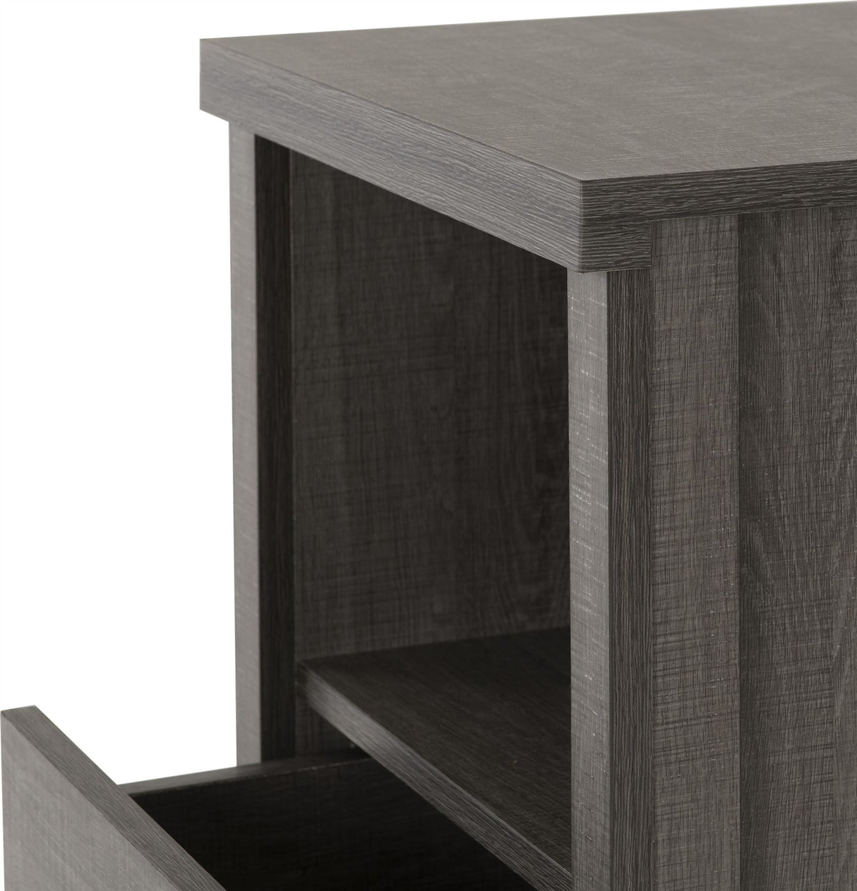 Lisbon 2 Drawer 1 Shelf Bedside Table - Seconique