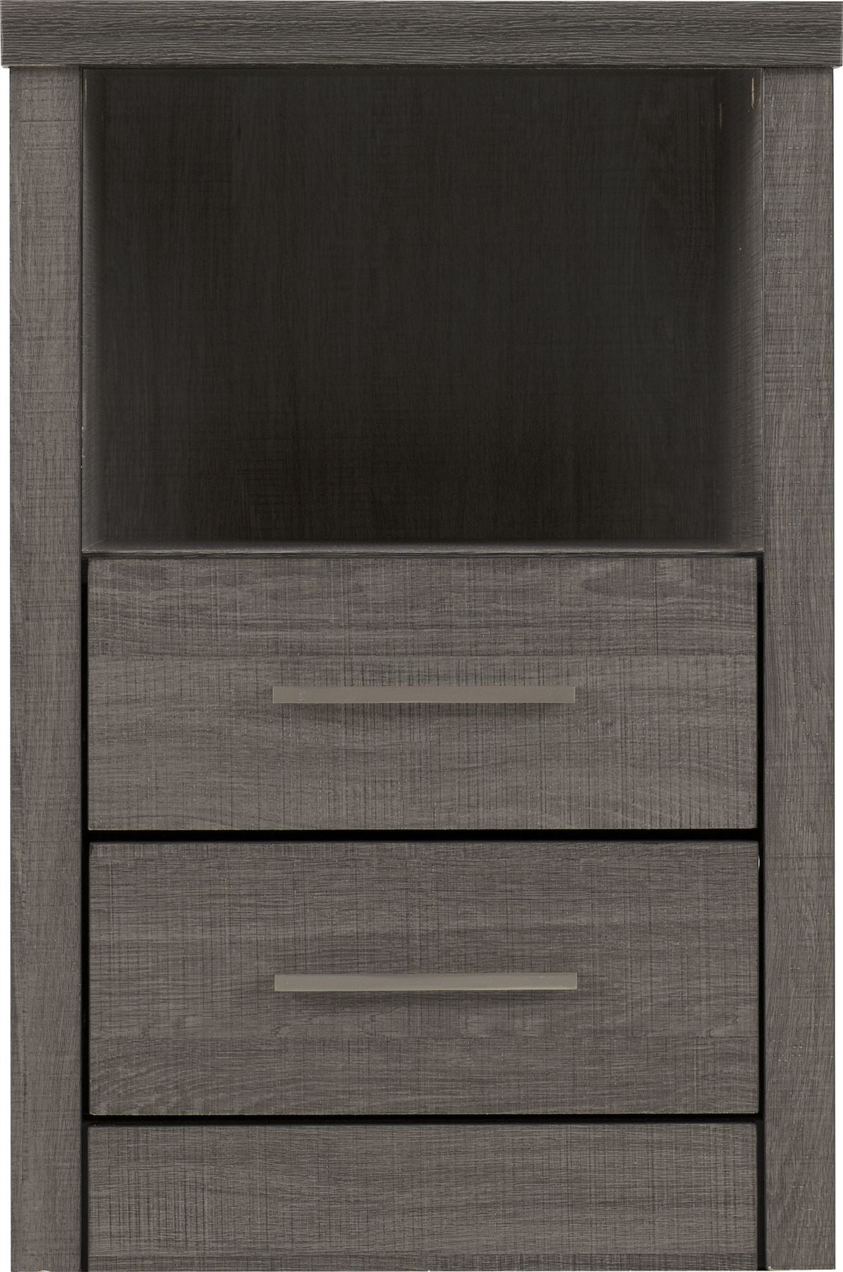 Lisbon 2 Drawer 1 Shelf Bedside Table - Seconique