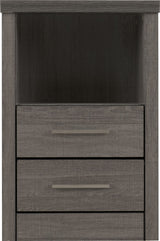 Lisbon 2 Drawer 1 Shelf Bedside Table - Seconique
