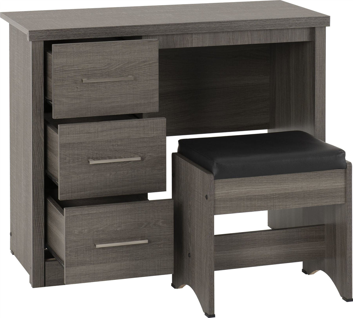 Lisbon 3 Drawer Dressing Table and Stool - Seconique