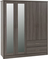 Lisbon 4 Door Wardrobe - Seconique