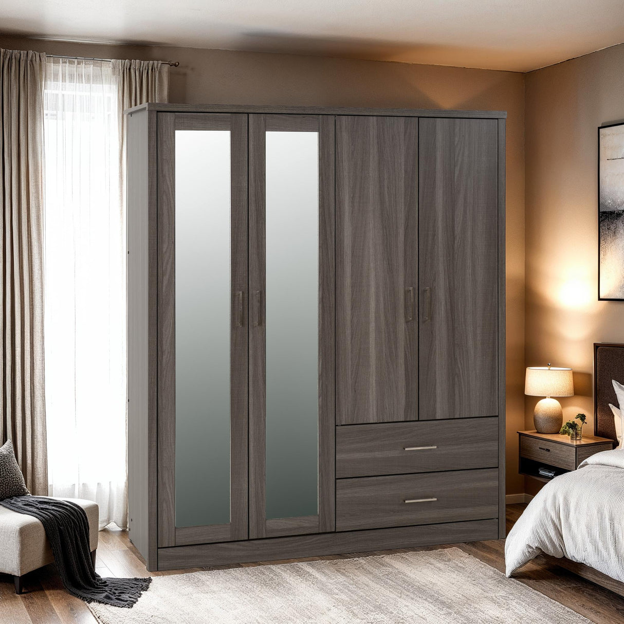 Lisbon 4 Door Wardrobe - Seconique