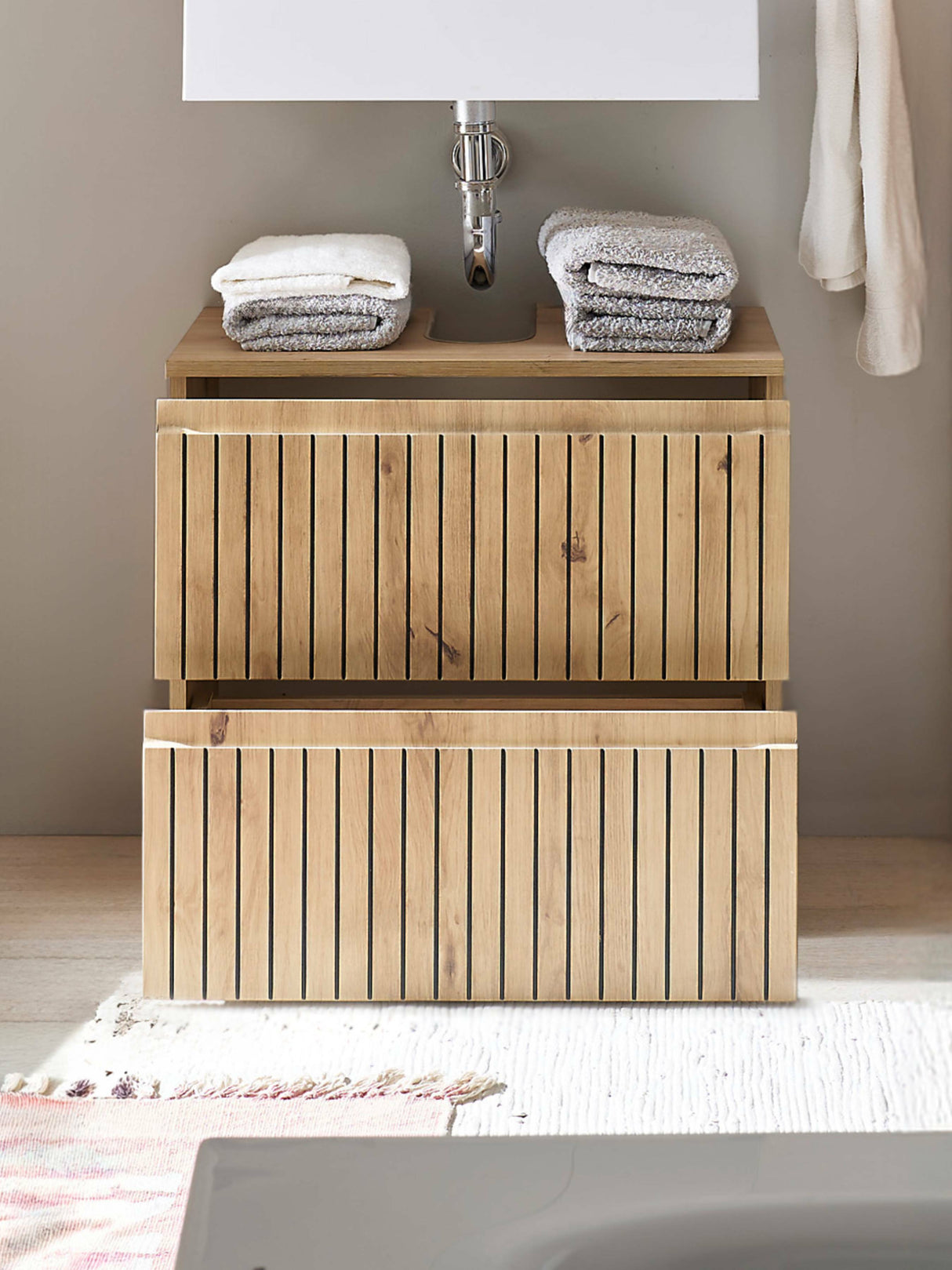 Austin 2 Drawer Under Sink Bathroom Cabinet