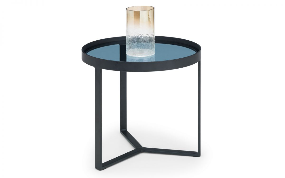 Loft Smoked Glass Lamp Table