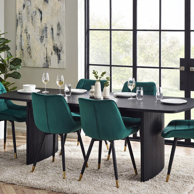 Louis Fluted Extending Dining Table - Julian Bowen