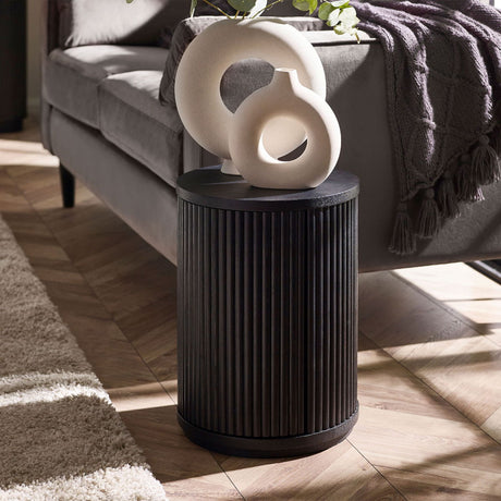 Louis Fluted Side Table With Door - Julian Bowen